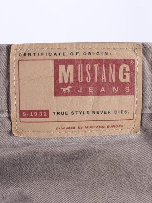 Vintage Mustang Mid Wasit Straight Unisex Jeans W34 L31 Brown J4945-130028