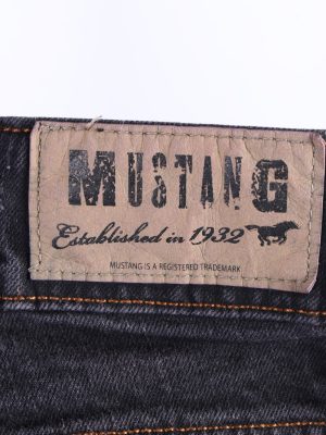 Vintage Mustang Emily Mid Wasit Straight Womens Denim Jeans W33 L31 Black J4967-130117