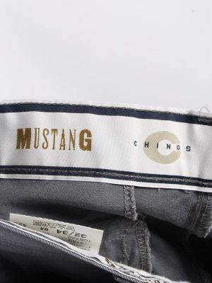 Vintage Mustang High Waist Unisex Chinos Jeans W32 L33 Grey J4976-130277