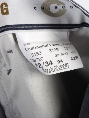 Vintage Mustang High Waist Unisex Chinos Jeans W32 L33 Grey J4976-130278