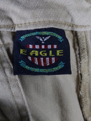 Vintage Eagle Boot Cut Womens Pants Trousers W36 L30 Cream J5038-130529