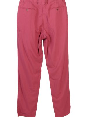 Vintage High Waist Womens Pants Slacks Trousers W33 L35 Pink J5123-130867