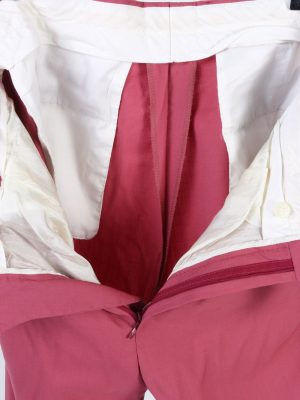 Vintage High Waist Womens Pants Slacks Trousers W33 L35 Pink J5123-130868