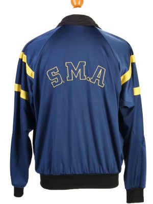 No Lands Mens Tracksuit Top SMA France Vintage Full Zip Size M Navy -SW2547-131253