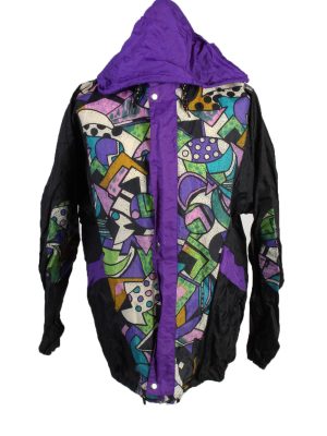 Vintage Active Waterproof Raincoat Festival Outdoor Jacket Unisex L (US, D) Multi -SW2570-0