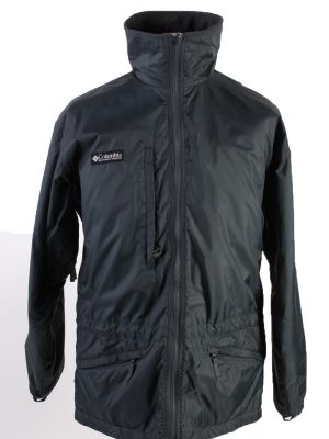 Columbia Winter Jacket Fashion Design Retro  Vintage Dark Green Size S