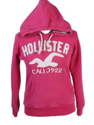 Vintage Hollister Hoodie Sweatshirt Top Womens Chest 37" Pink -SW2589-0