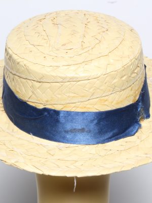 Vintage Womens Summer 100% Straw Trilby Hat Beige HAT1487-135092