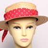 Vintage Womens Summer 100% Straw Trilby Hat Beige HAT1488-0