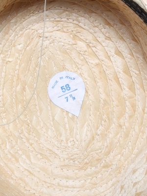 Vintage Womens Summer 100% Straw Trilby Hat Beige HAT1488-135097