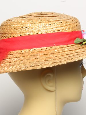 Vintage Womens Summer 100% Straw Trilby Hat Brown HAT1489-135099