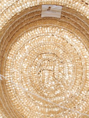 Vintage Womens Summer 100% Straw Trilby Hat Brown HAT1489-135101