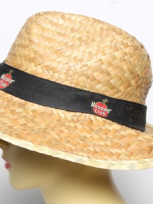 Vintage Womens Summer 100% Straw Trilby Hat Brown HAT1490-135103