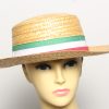 Vintage Womens Summer 100% Straw Trilby Hat Brown HAT1492-0