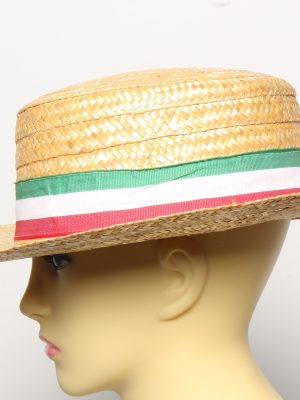 Vintage Womens Summer 100% Straw Trilby Hat Brown HAT1492-135111