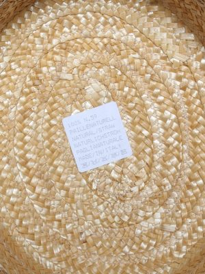 Vintage Womens Summer 100% Straw Trilby Hat Brown HAT1492-135113