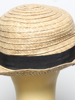 Vintage Womens Summer 100% Straw Trilby Hat Brown HAT1494-135120