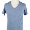 Vintage Tommy Hilfiger Mens T-Shirt Tee V Neck M Blue TS401-0