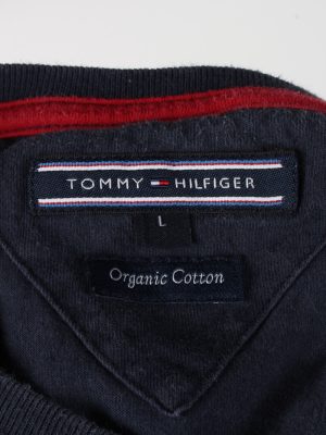 Vintage Tommy Hilfiger Mens T-Shirt Tee Crew Neck L Navy TS406-136237