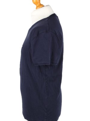 Vintage Tommy Hilfiger Mens T-Shirt Tee V Neck Navy TS409-136247