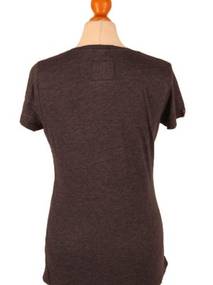 Vintage SuperDry Womens T-Shirt Tee Crew Neck M Grey TS422-136317