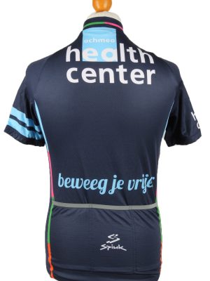 Vintage Spiuk Unisex Cycling Jersey Short Sleeve Half Zip With Back Pockets L Navy CW0777-140010