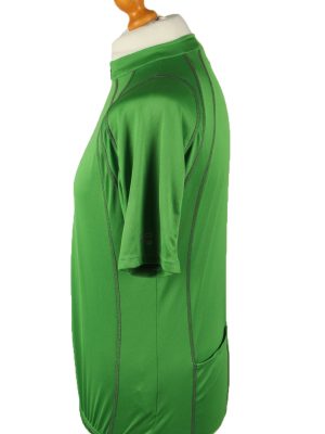 Vintage Unisex Cycling Jersey Short Sleeve Half Zip With Back Pockets XL Green CW0784-140037