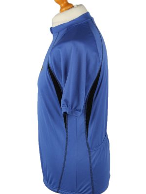 Vintage New Spirit Unisex Cycling Jersey Short Sleeve Half Zip With Back Pockets L Blue CW0788-140053