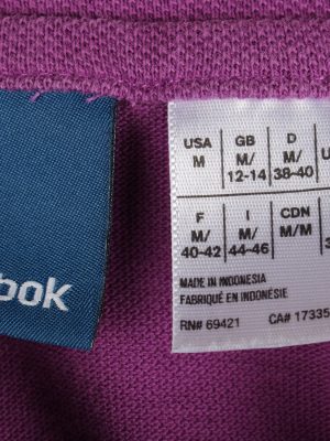 Vintage Reebok Womens Polo Shirt Top Short Sleeve Plain M Purple -PT1246-136555