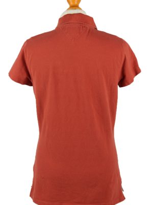 Vintage Tommy Hilfiger Womens Polo Shirt Top Short Sleeve Plain Slim Fit L Terra Cotta -PT1260-136610