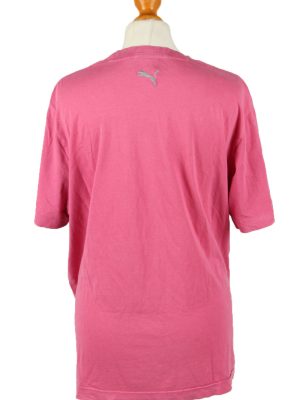 Vintage Puma Womens T-Shirt Tee Crew Neck L Pink TS443-136432