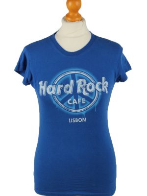 Vintage Hard Rock Cafe Womens T-Shirt Tee Crew Neck S Blue TS463-0