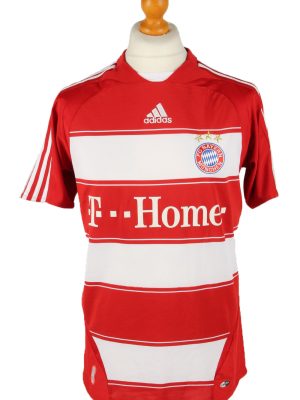 Vintage Adidas Mens T-Shirt Shirt FC Bayern Munchen Red-White TS492-0