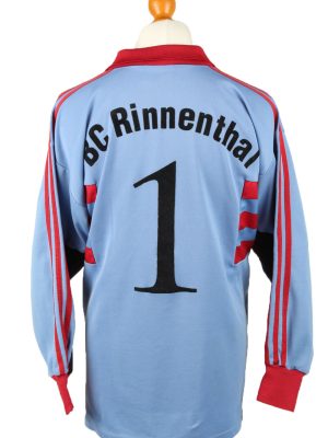 Vintage Adidas Football Jersey Shirt BC Rinnenthal No 1 Germany XL Blue CW0802-142901