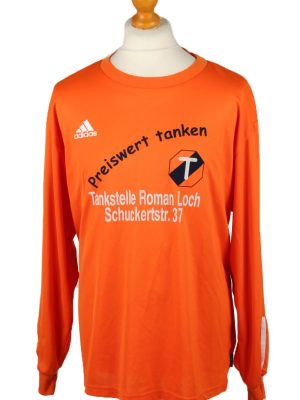 Vintage Adidas Football Jersey Shirt Sport Club Babenhausen No 14 XL Orange CW0810-0