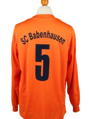 Vintage Adidas Football Jersey Shirt Sport Club Babenhausen No 5 L Orange CW0814-142949