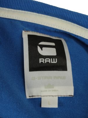 Vintage G-Star Mens T-Shirt Shirt Tee Crew Neck L Blue TS516-141848