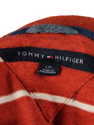 Vintage Tommy Hilfiger Mens T-Shirt Shirt Tee Button Neck L Terra Cotta TS525-141884