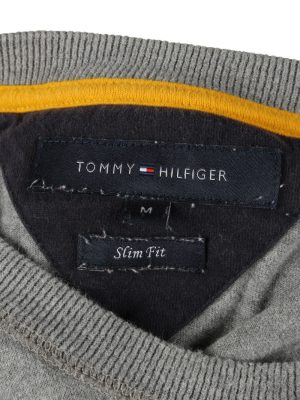 Vintage Tommy Hilfiger Mens T-Shirt Shirt Tee Crew Neck M Grey TS529-141900