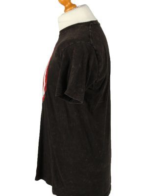 Vintage Marvel Unisex T-Shirt Tee Distressed Captain America Shield Logo L Black TS540-142084