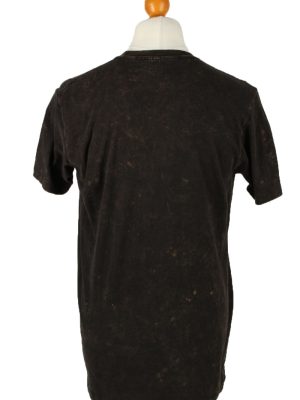 Vintage Marvel Unisex T-Shirt Tee Distressed Captain America Shield Logo L Black TS540-142085