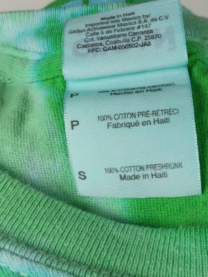 Vintage Tie Dye Unisex T-Shirt Tee Retro S Green TS558-142268