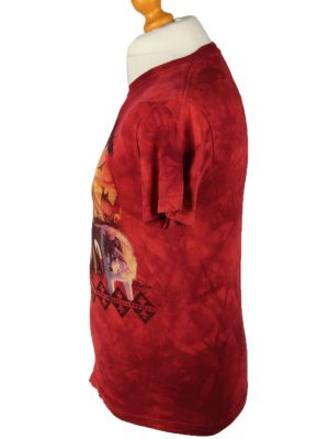 Vintage Tie Dye Unisex T-Shirt Retro L Red TS568-142306