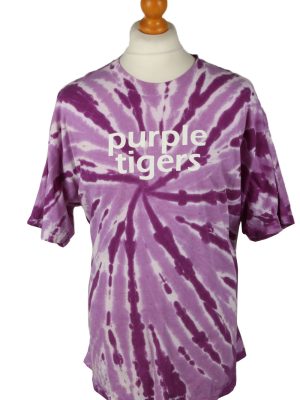 Vintage Tie Dye Unisex T-Shirt Tee Retro XL Purple TS575-0