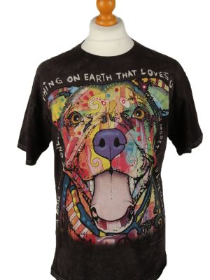 Vintage 3D Tees Unisex Crew Neck T-Shirt L Black TS597-0