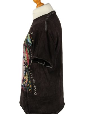 Vintage 3D Tees Unisex Crew Neck T-Shirt L Black TS597-142419