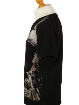 Vintage Eagle Printed Unisex T-Shirt Tee Top Crew Neck Black TS616-142495