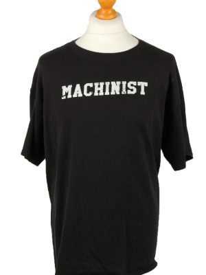 Vintage Hanes Unisex T-Shirt Shirt Tee Crew Neck Button Pusher XL Black TS654-0