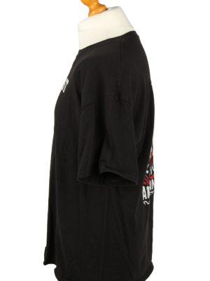 Vintage Hanes Unisex T-Shirt Shirt Tee Crew Neck Button Pusher XL Black TS654-143043