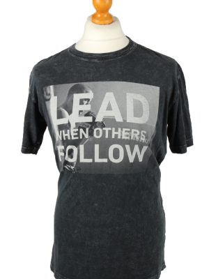 Vintage Affliction Live Fast T-Shirt Shirt Tee Lead When Others Follow L Black TS664-0